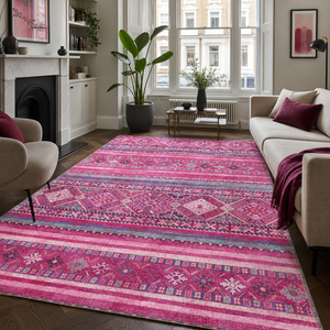 Santorini Fuchsia – washable rug