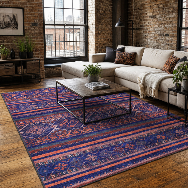 Wanderer Lilac – washable rug