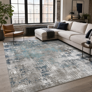 Oblique Slate – washable rug