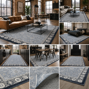 Konya Navy – washable rug