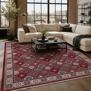 Yomut Rust Red – washable rug