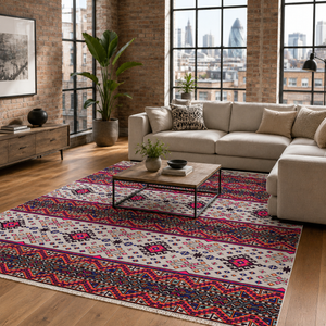 Yomut Coral – washable rug