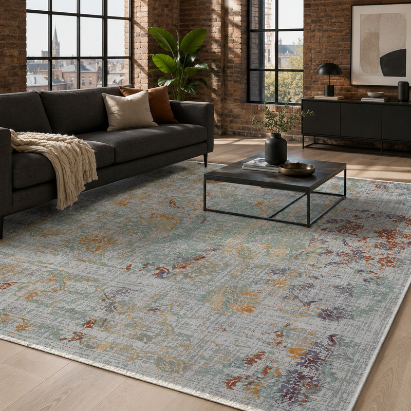 Linea Grey – washable rug