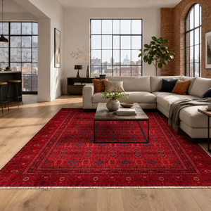 Talish Burgundy – washable rug