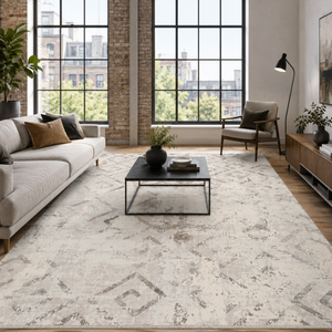 Trellis Taupe – washable rug