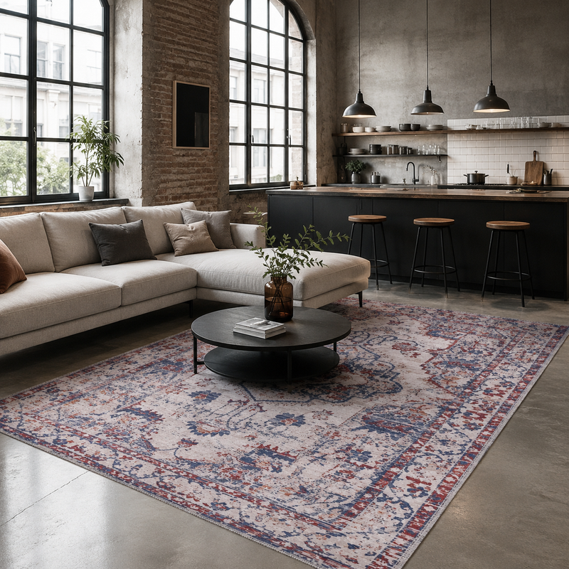 Antique Wash Pewter – washable rug