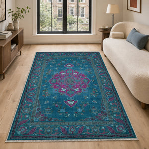 Bakhtiari Denim – washable rug