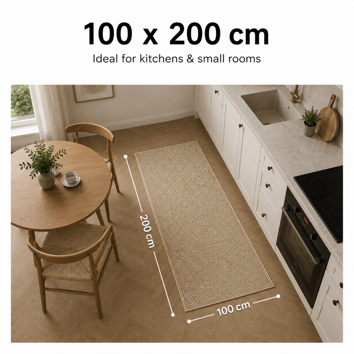 See the size in a room: 100 × 200 cm