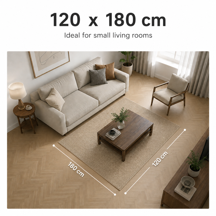 See the size in a room: 120 × 180 cm
