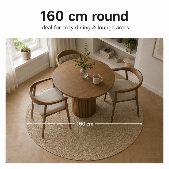 See the size in a room: Ø 160 cm