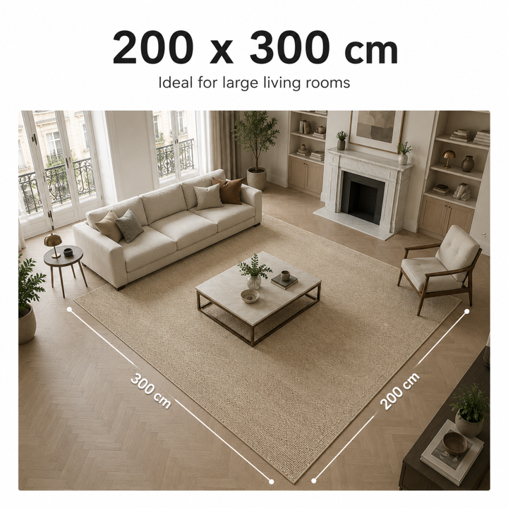 See the size in a room: 200 × 300 cm