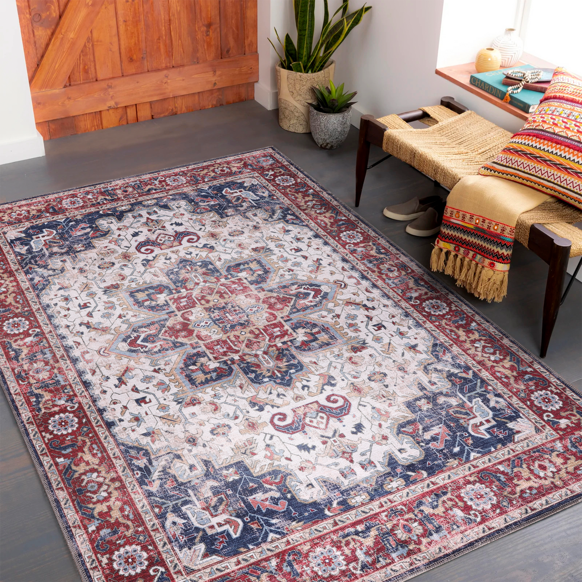 Belvedere Garnet – washable rug
