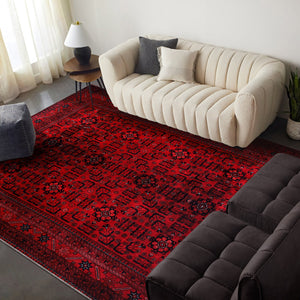 Fethiye Crimson – washable rug