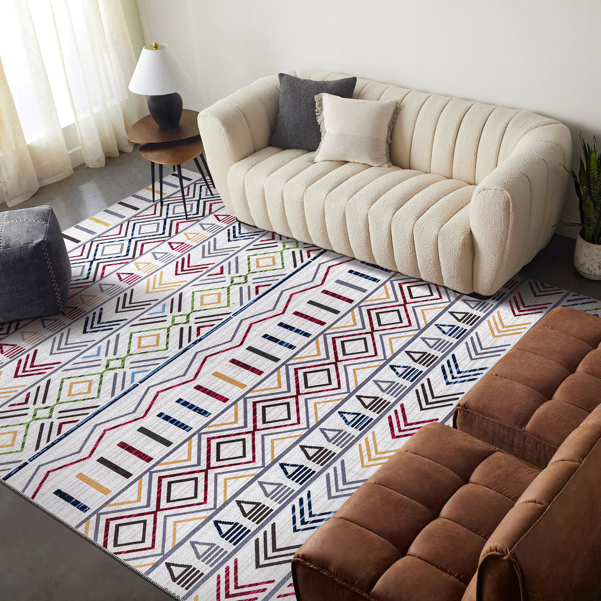 Mosaic Oat – washable rug