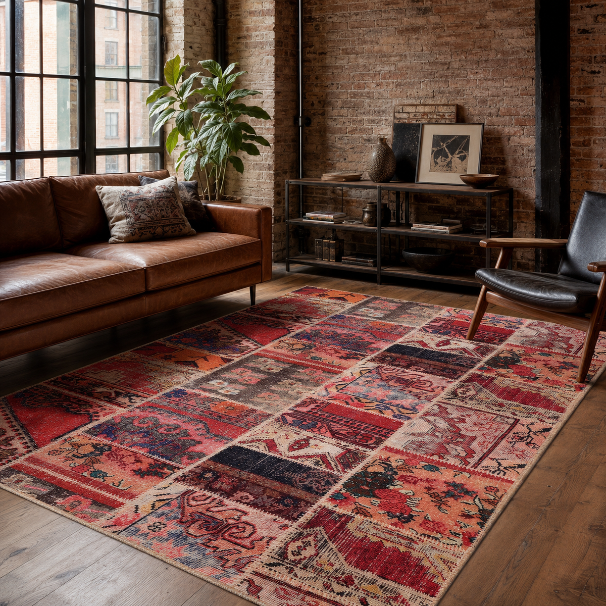 Taurus Burgundy – washable rug
