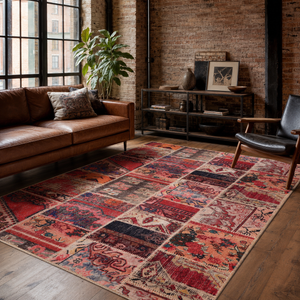 Taurus Burgundy – washable rug