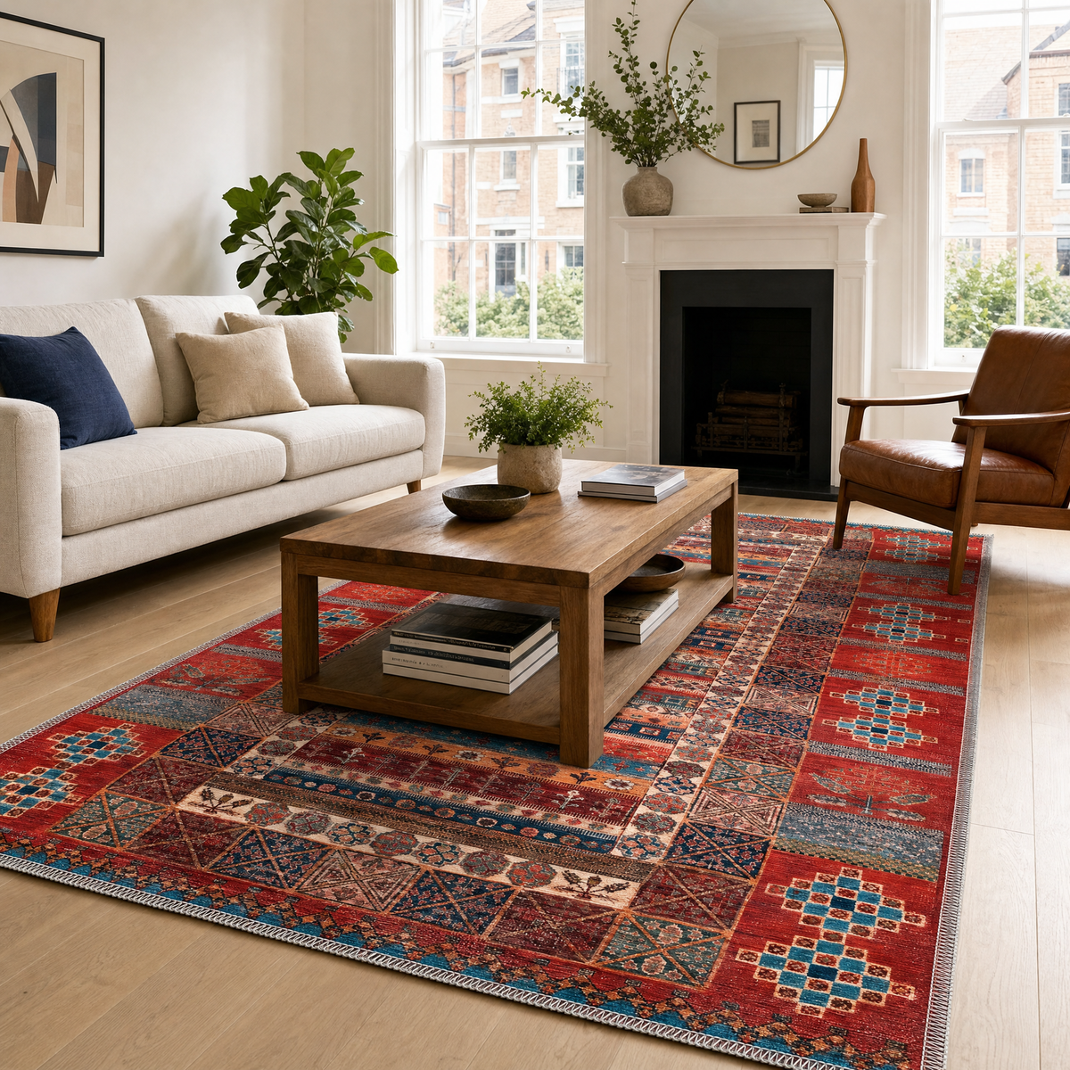 Salor Crimson – washable rug