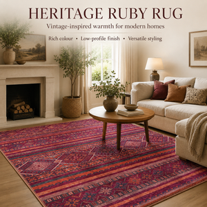 Bergamo Rust Red – washable rug