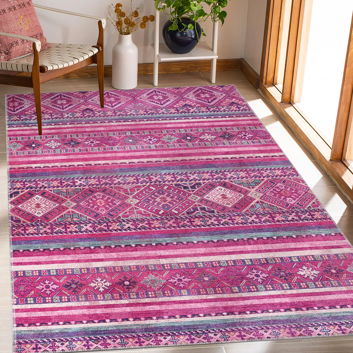 Jaipur Rose – washable rug