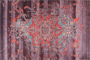 Timeworn Crimson – washable rug