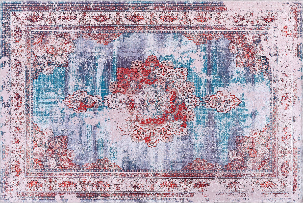 Uşak Indigo – washable rug