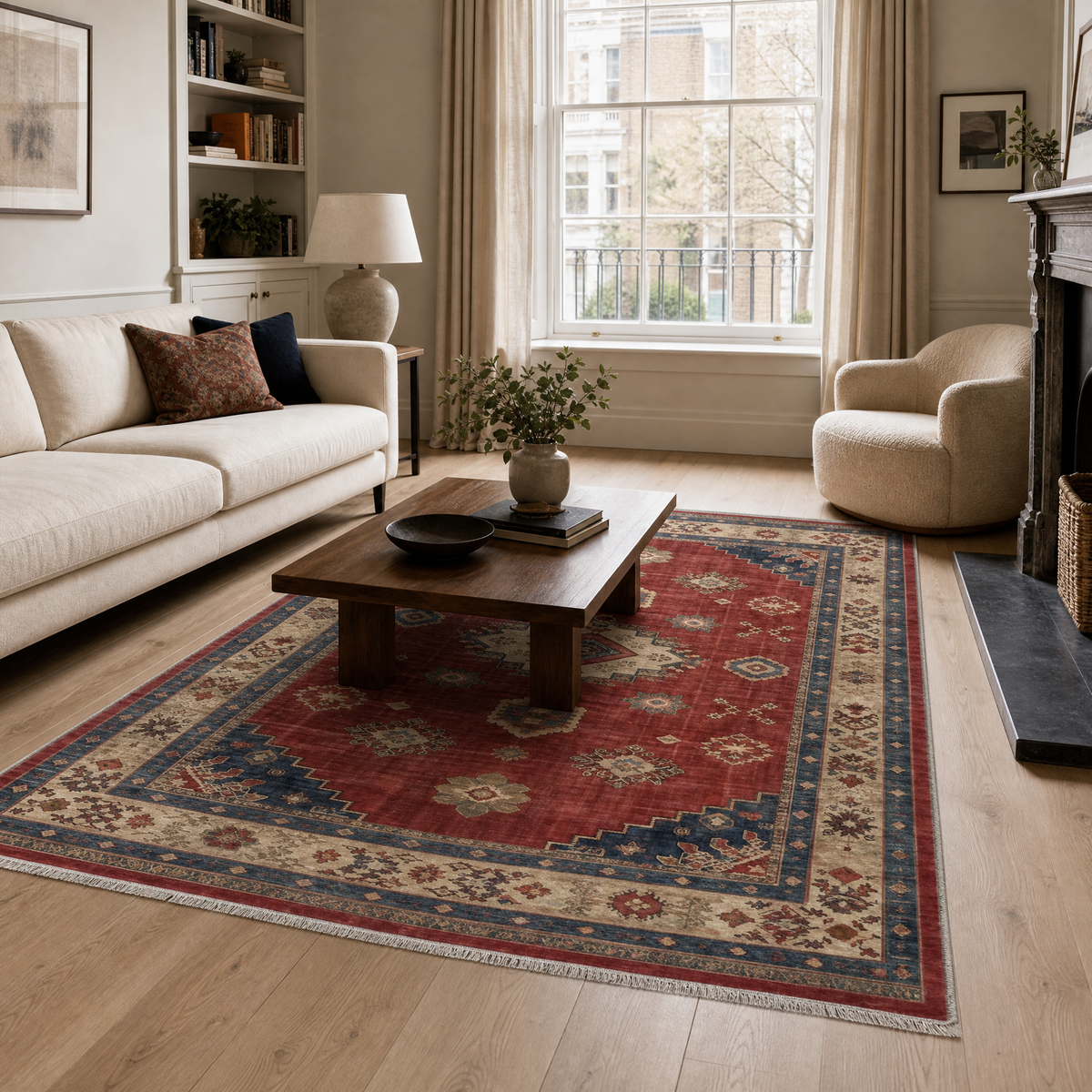 Kashan Crimson – washable rug