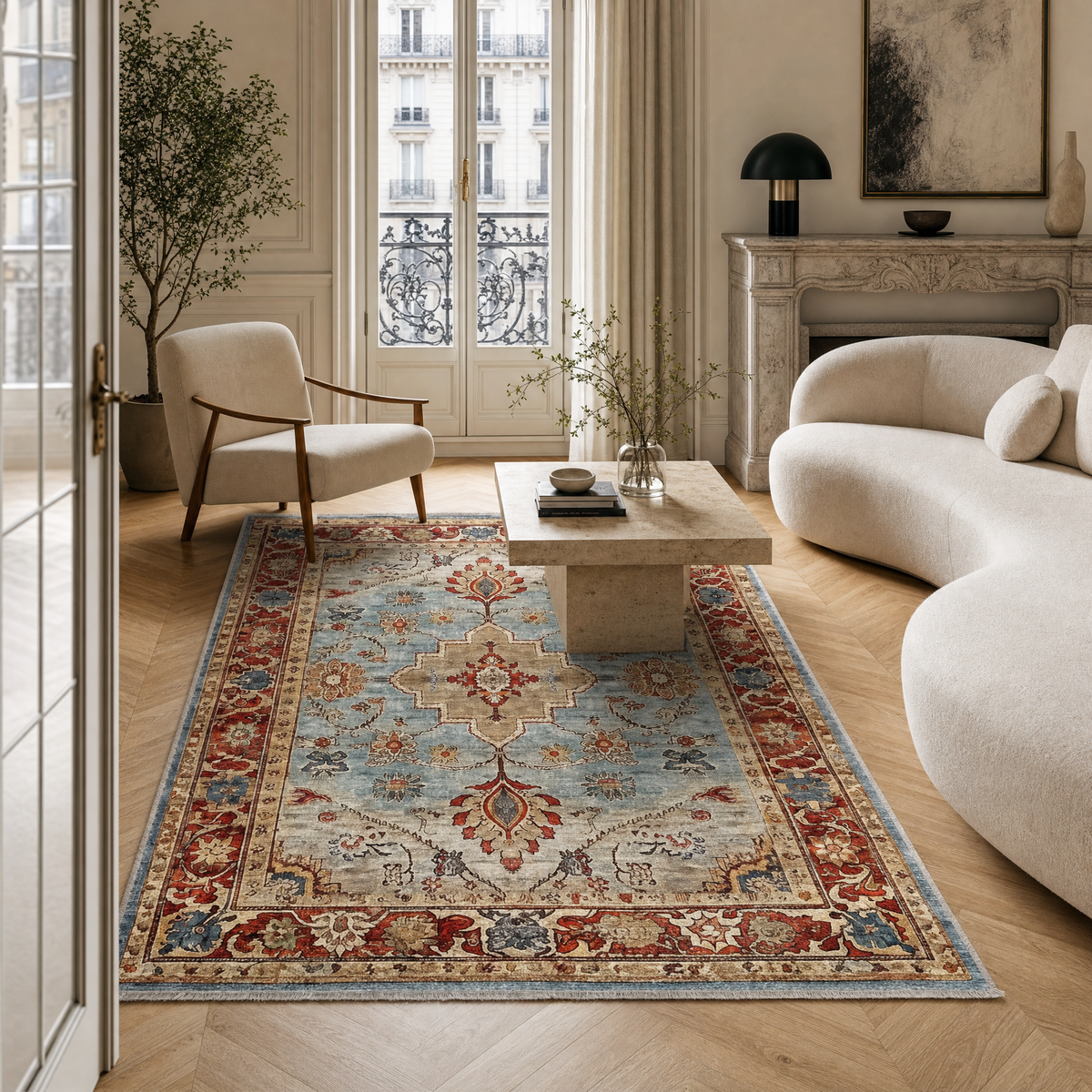 Shiraz Indigo – washable rug