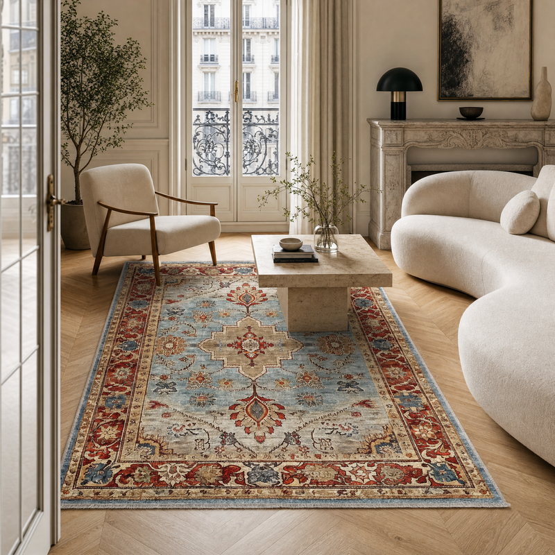 Shiraz Indigo – washable rug