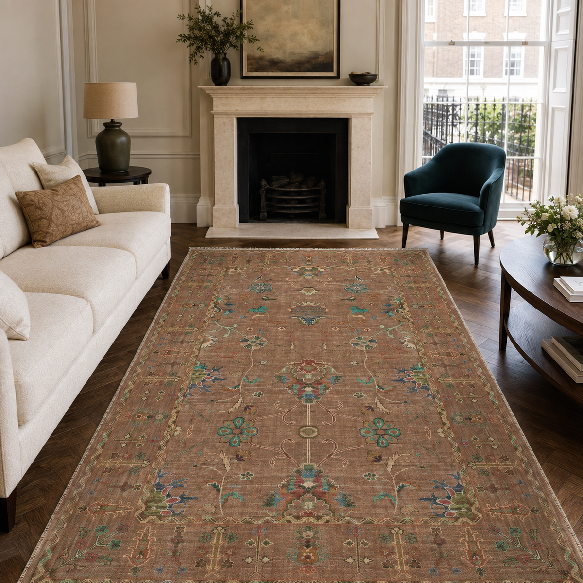Peony Moss – washable rug