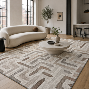 Vertexa Taupe – washable rug