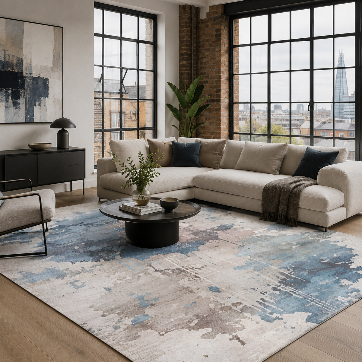 Meridian Silver – washable rug