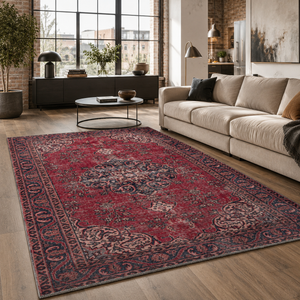 Attic Burgundy – washable rug