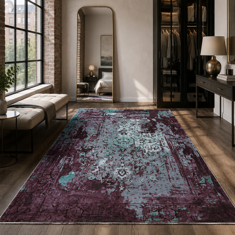 Muted Sage Sage – washable rug