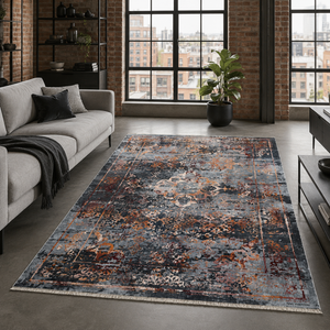 Saruk Pewter – washable rug