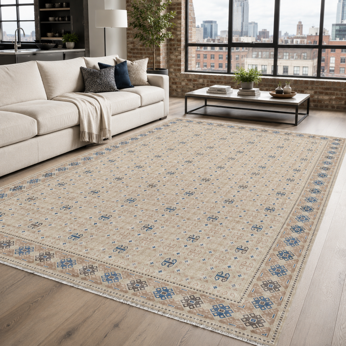 Baluch Ivory – washable rug