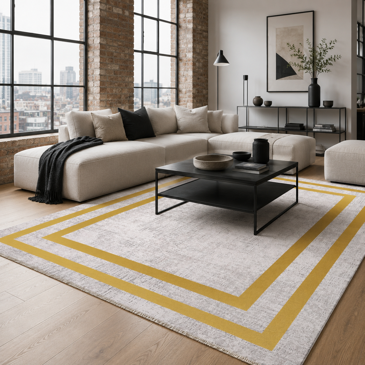 Saruk Ash – washable rug
