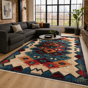 Karabagh Navy – washable rug