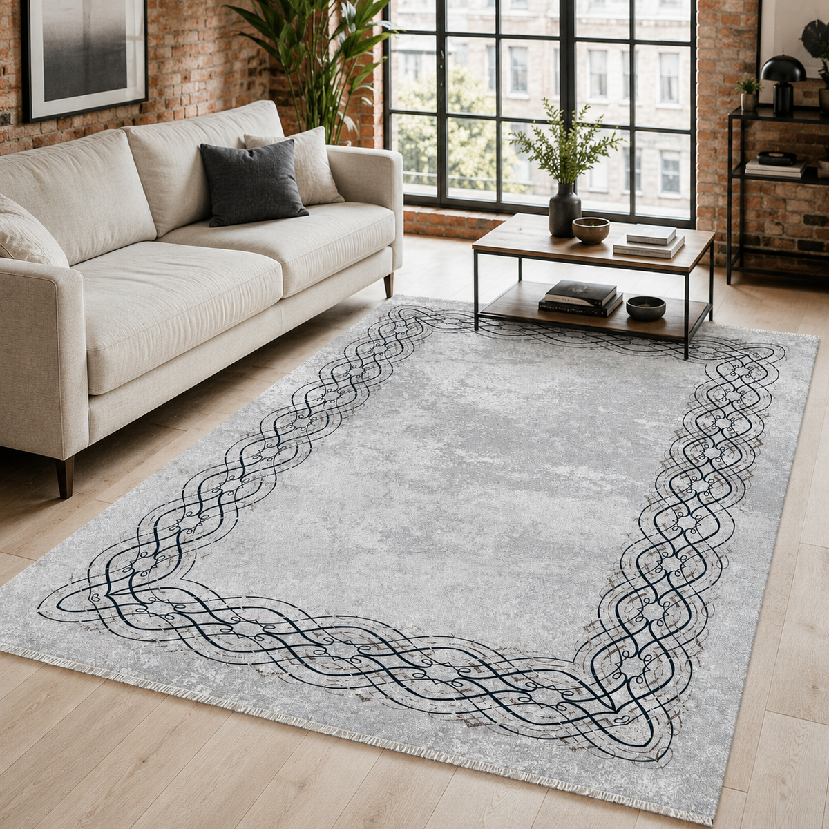 Equinox Grey – washable rug