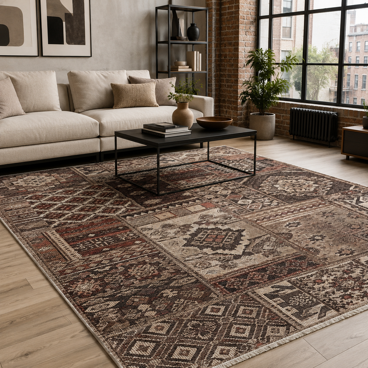 Lycian Taupe – washable rug