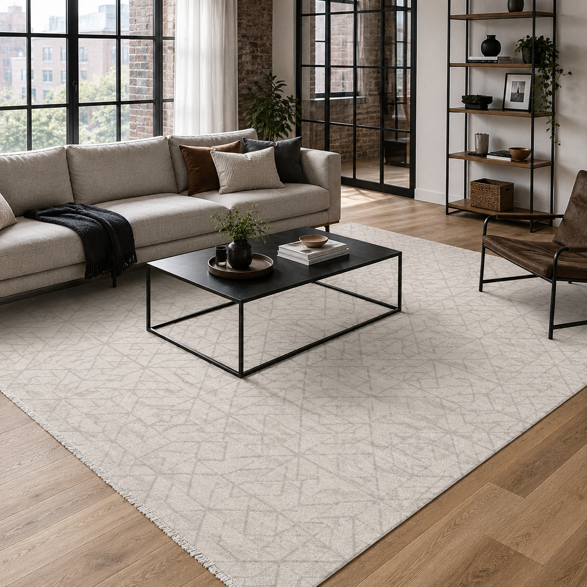 Zenith Ash – washable rug