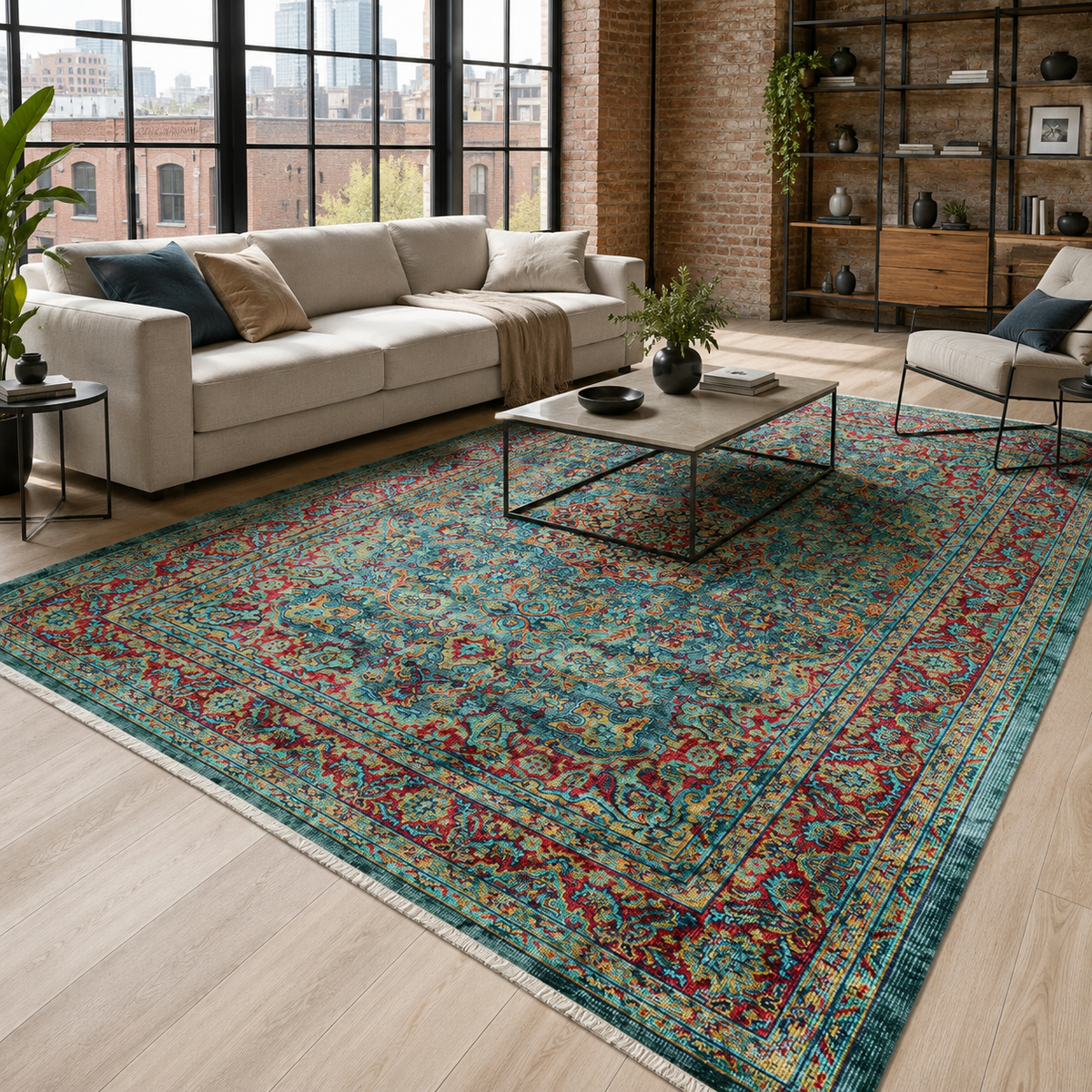 Attic Sage – washable rug
