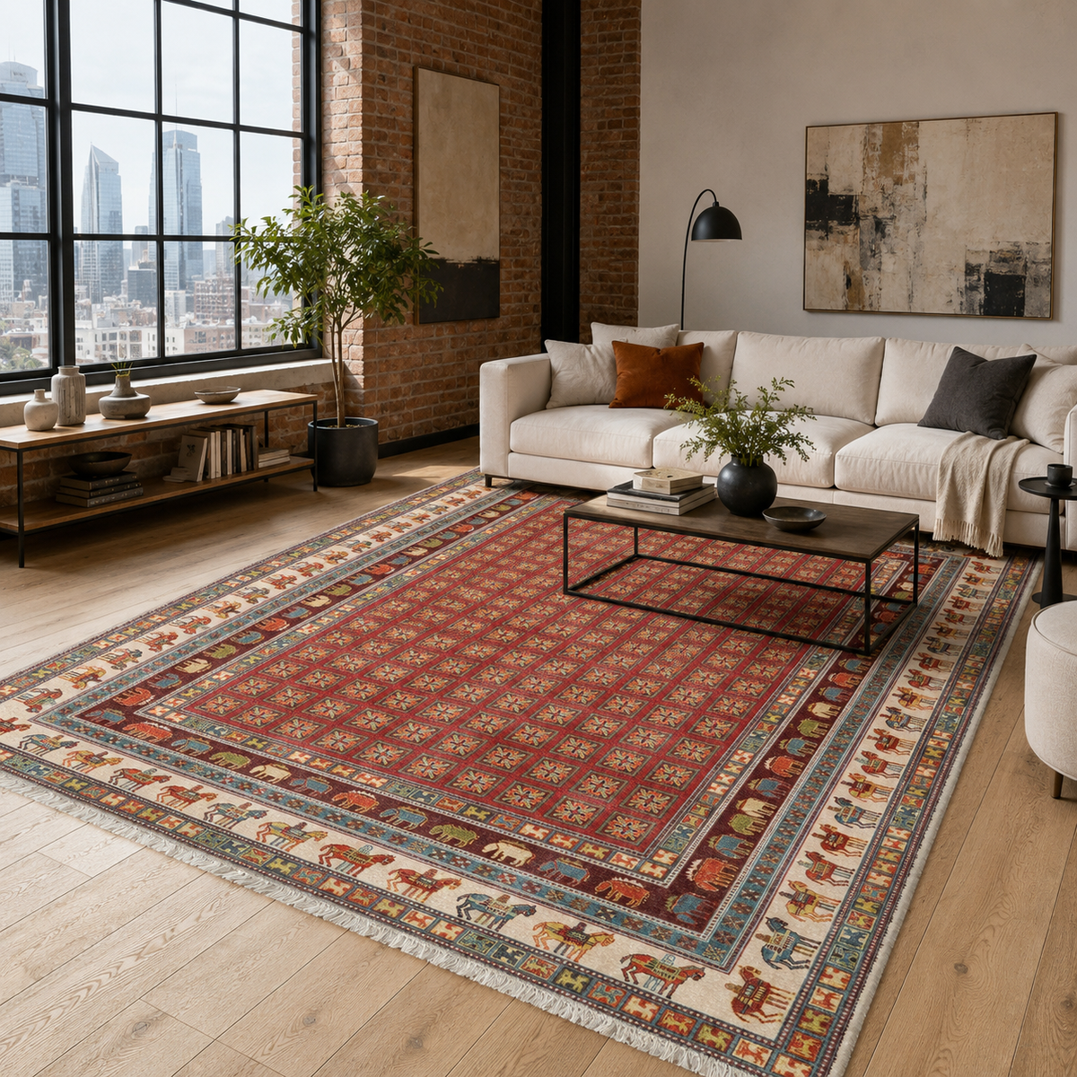 Kerman Garnet – washable rug