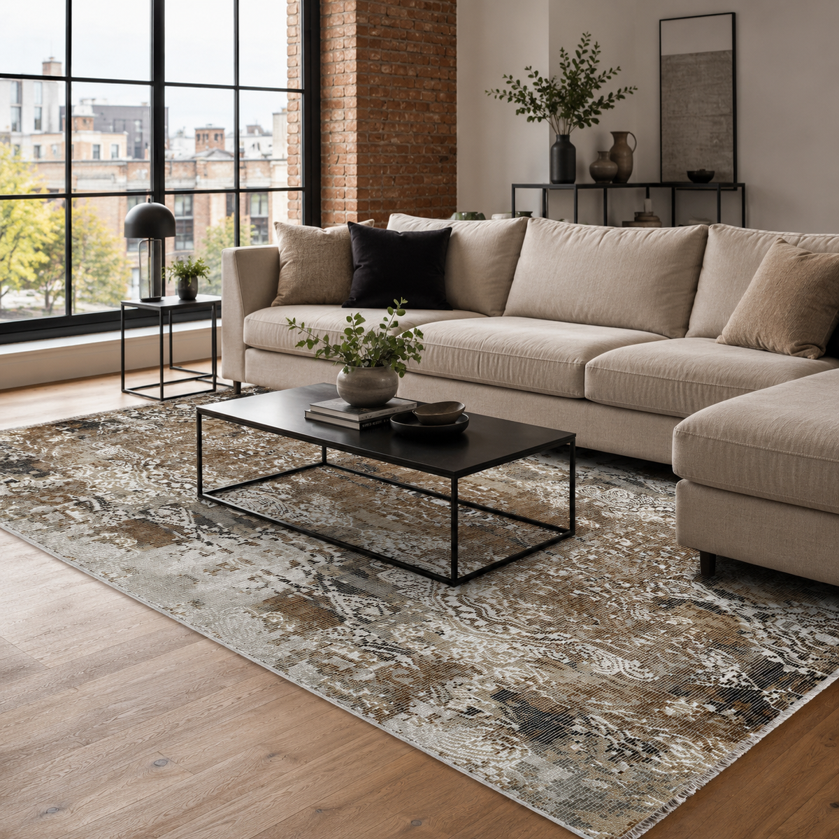 Yazd Taupe – washable rug