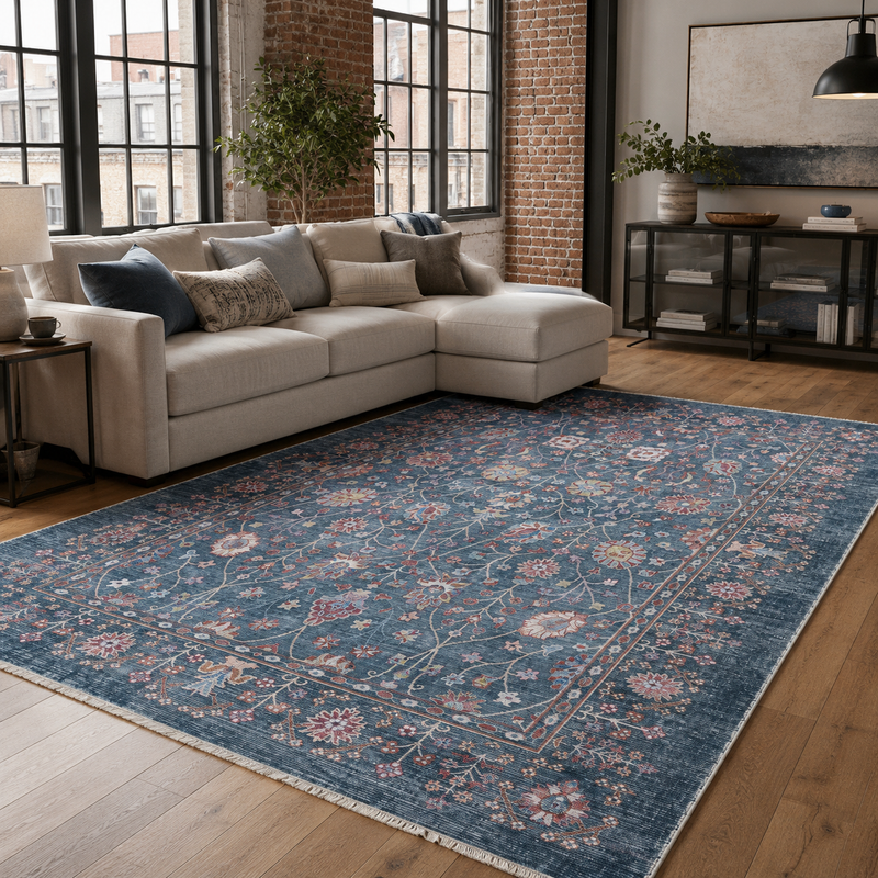Karabagh Indigo – washable rug
