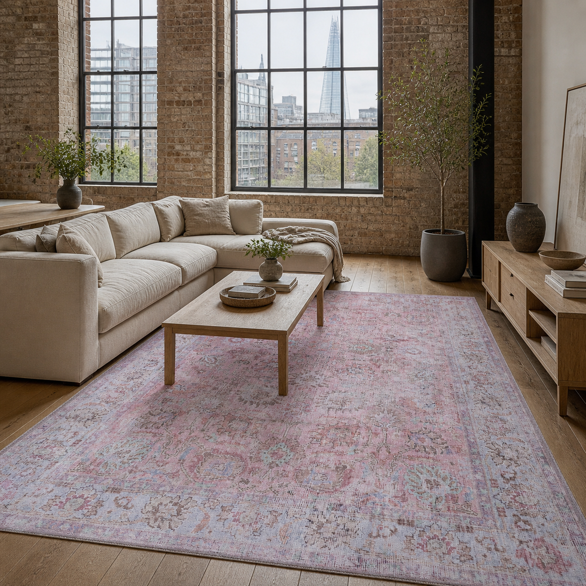 Reverie Pewter – washable rug