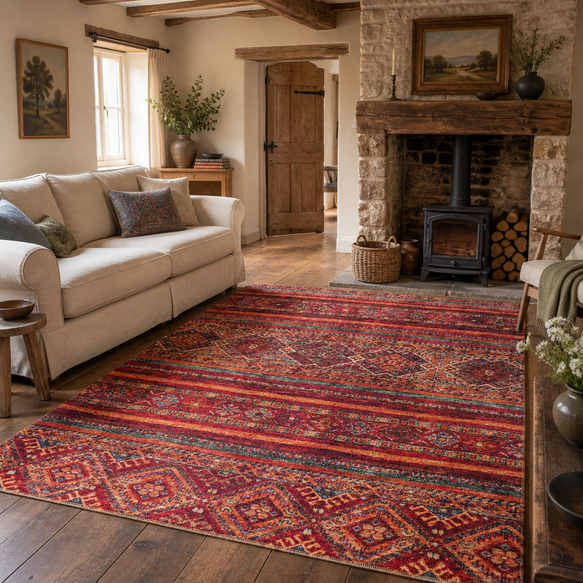 Taurus Claret – washable rug