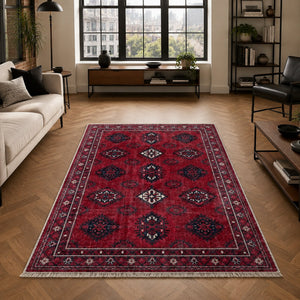 Gendje Rust Red – washable rug
