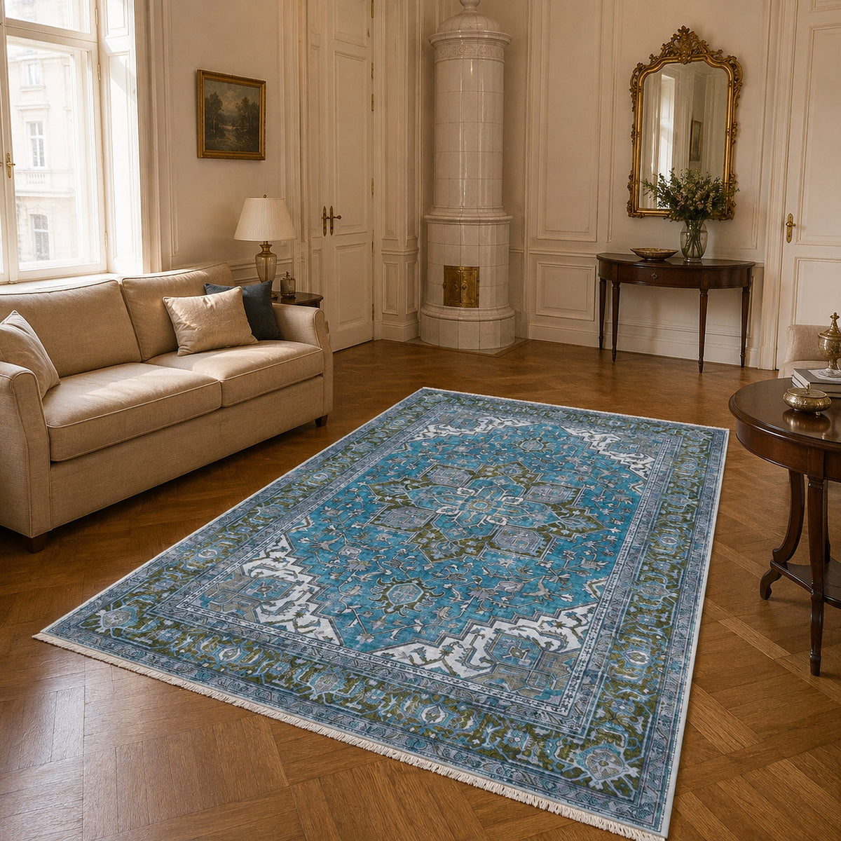 Nain Navy – washable rug