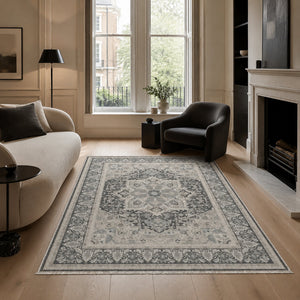 Zaronim Silver – washable rug