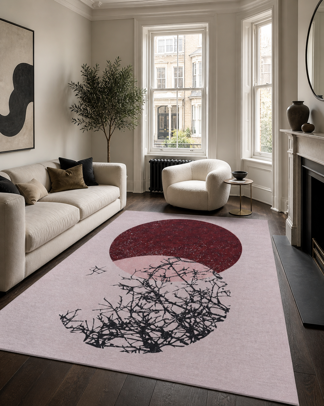 Sfumato Garnet – washable rug